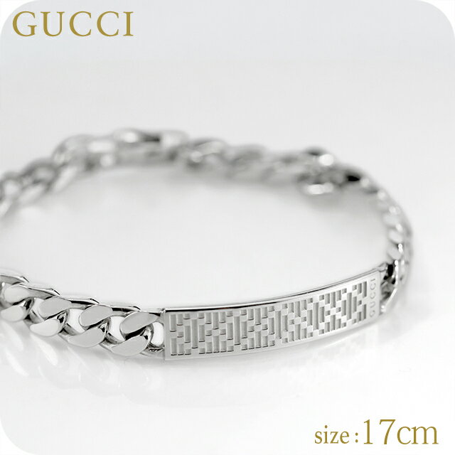Silver - グッチ ブレスレット メンズ レディース ブランド GUCCI ディアマンテ 17 チェーン ロゴ 843602 J8400 0818 シルバー アクセサリー