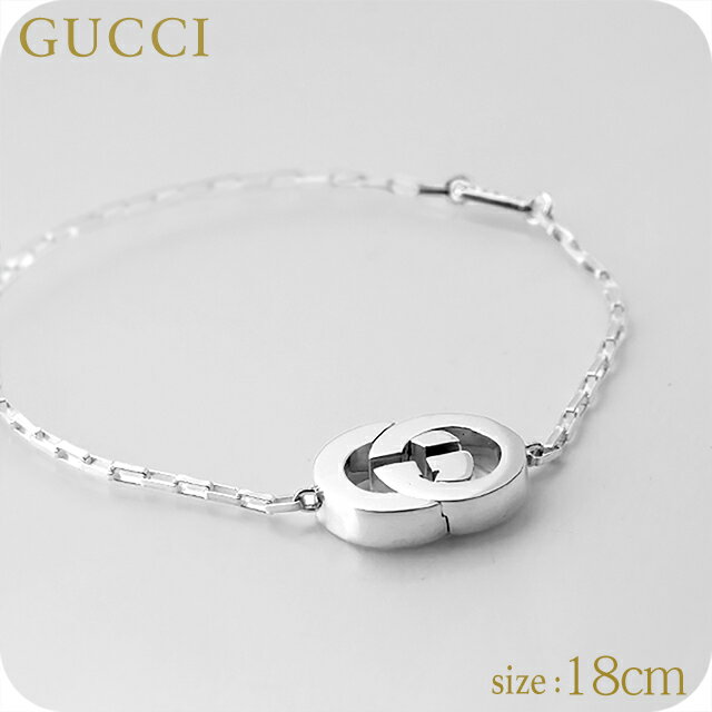 Silver - グッチ ブレスレット メンズ レディース ブランド GUCCI インターロッキング 853966 J8400 0818 シルバー アクセサリー