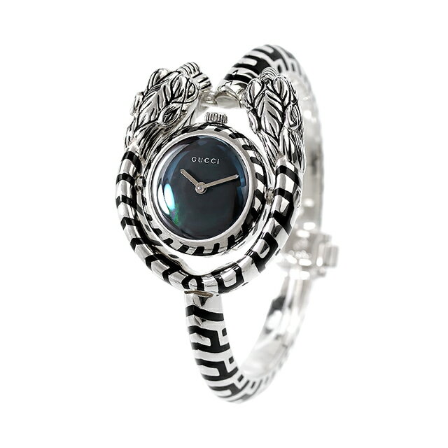 【クロス付】 GUCCI クオーツ 腕時計 レディース グッチ YA149501 アナログ ブラックシェル 黒 スイス製