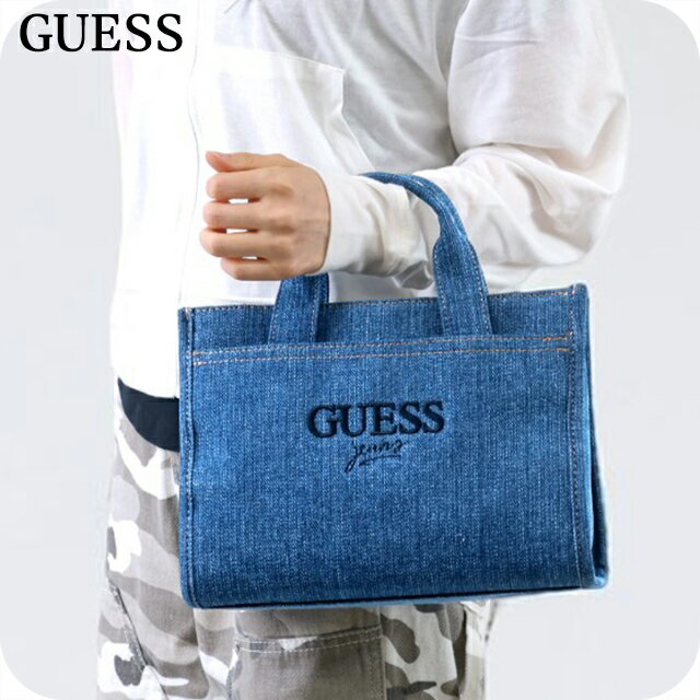 樂天商城 - ゲス トートバッグ レディース ブランド GUESS 2WAY CB3068023 デニム 軽量 手提げ 高級 おしゃれ プレゼント 女性 実用的 かわいい