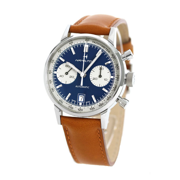 Rakuten - ハミルトン イントラマティック 40mm 自動巻き 腕時計 メンズ H38416541 HAMILTON 機械式腕時計 ブルー×ライトブラウン