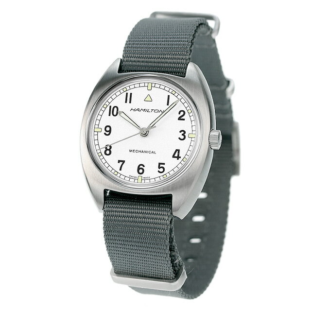 カーキ 腕時計（メンズ） ハミルトン カーキ アビエーション パイロット パイオニア メカニカル 手巻き 腕時計 ブランド メンズ HAMILTON H76419951 アナログ シルバー グレー スイス製 ギフト 父の日 プレゼント 実用的