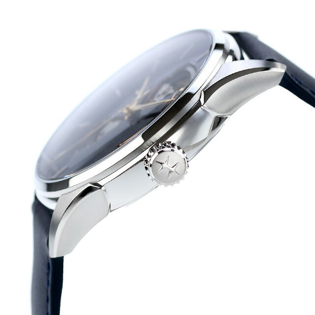 ＼今ならさらに+9倍／ ハミルトン ジャズマスター Open Heart Auto 42mm 自動巻き 腕時計 ブランド メンズ オープンハート HAMILTON JAZZMASTER H32705640 アナログ ブルー ネイビー スイス製 おしゃれ 防水 プレゼント 男性 実用的