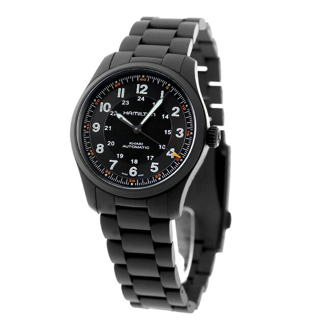 ハミルトン カーキ フィールド チタニウム オートマティック 38mm 自動巻き 腕時計 ブランド メンズ チタン HAMILTON H70215130 アナログ オールブラック スイス製 父の日 プレゼント 実用的