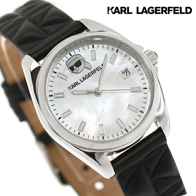 Rakuten - カール・ラガーフェルド ラウンド エッセンシャル クォーツ 電池式 腕時計 ブランド レディース KARL LAGERFELD R0551107502 アナログ シェル ブラック 黒 おしゃれ 防水 かわいい プレゼント 女性 実用的