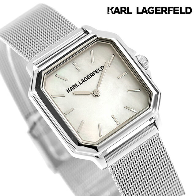 Other - カール・ラガーフェルド スクエア クラシック クォーツ 電池式 腕時計 ブランド レディース KARL LAGERFELD R0553106502 アナログ ホワイトシェル 白 おしゃれ 防水 かわいい プレゼント 女性 実用的