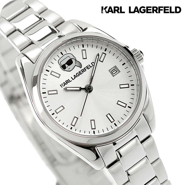 Other - カール・ラガーフェルド ラウンド エッセンシャル クォーツ 電池式 腕時計 ブランド レディース KARL LAGERFELD R0553107505 アナログ シルバー おしゃれ 防水 かわいい プレゼント 女性 実用的