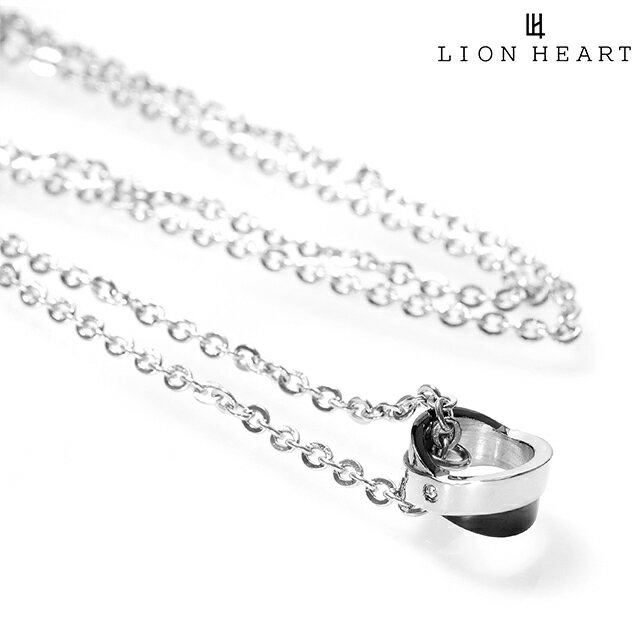 乐天商城 - ライオンハート ネックレス メンズ ブランド LION HEART 04N143SM シルバー ブラック アクセサリー