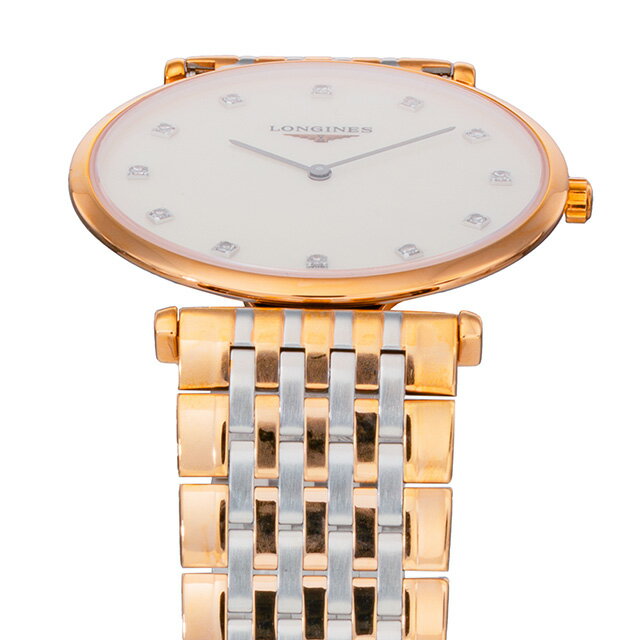 ＼さらに+9倍★17日10時迄／ ロンジン グランクラシック クォーツ 電池式 腕時計 ブランド レディース LONGINES L4.709.1.88.7 アナログ ホワイトシェル ゴールド シルバー 白 スイス製 おしゃれ 防水 かわいい プレゼント 女性 実用的