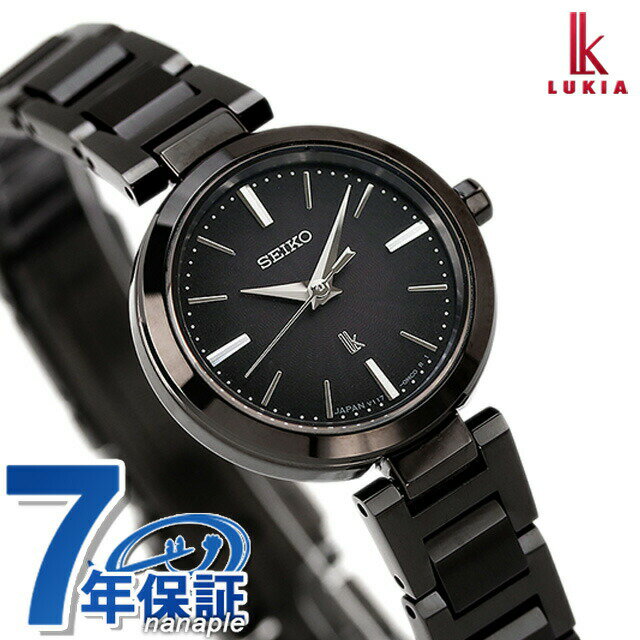 【クリアケース付】 セイコー ルキア アイコレクション ミニソーラー ソーラー 腕時計 レディース SEIKO LUKIA SSVR141 オールブラック 黒 日本製 ブランド おしゃれ 防水 軽い 華奢 かわいい プレゼント 女性 実用的