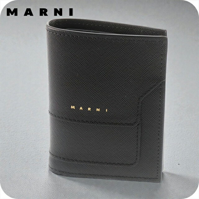 Rakuten - マルニ 二つ折り財布 レディース ブランド MARNI ロゴ ブラック 財布 ウォレット 高級 おしゃれ プレゼント 実用的
