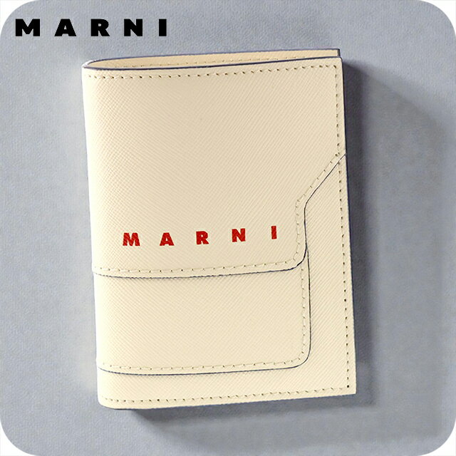 マルニ 二つ折り財布 レディース ブランド MARNI ロゴ ホワイト 財布 ウォレット 高級 おしゃれ プレゼント 実用的