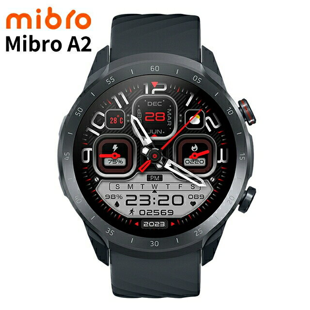 ミブロ Mibro A2 充電式クオーツ スマートウォッチ ブランド メンズ レディース Bluetooth mibro SP380007-C01 デジタル ブラック 黒 プレゼント 実用的