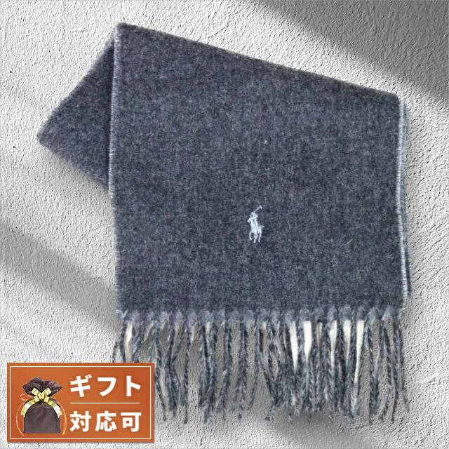 ポロラルフローレン POLO RALPH LAUREN バイカラー マフラー PC0455-036 メンズ レディース チャコール..