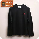 \今ならさらに+9倍/ アミ パリス Ami Paris ロングTシャツ UTS205-726-M アミパリ メンズ ブラック Tシャツ