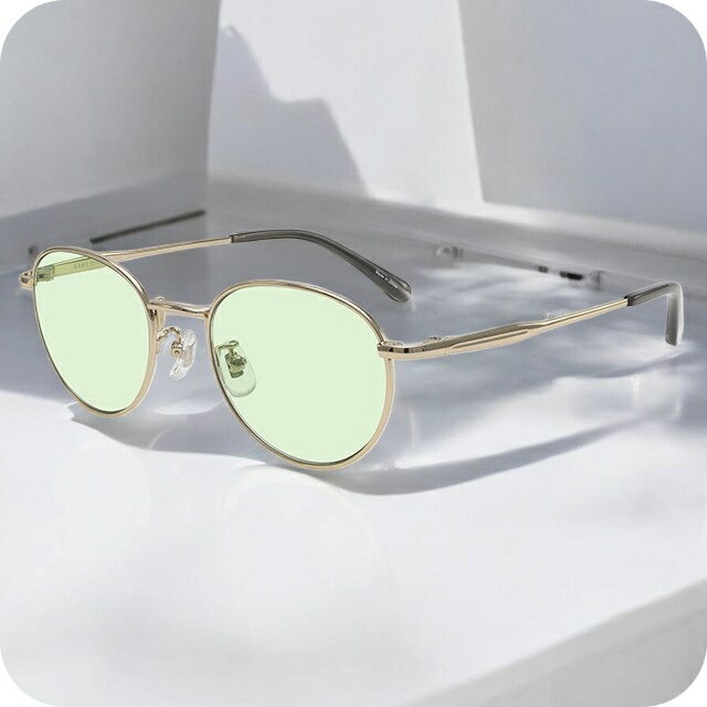 ＼さらに+9倍／ ナノユニバース サングラス メンズ レディース ブランド NANO universe フレーム素材/ニッケル合金 NUS-124-3 フレームカラー ホワイトゴールド レンズカラー ライトグリーン 小物(4)