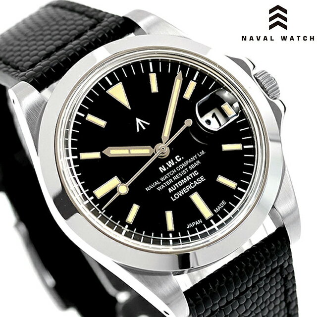 乐天商城 - ナバルウォッチ Naval Watch Produced By LOWERCASE 自動巻き 腕時計 ブランド メンズ NAVAL WATCH FRXA002 アナログ ブラック 黒 日本製 おしゃれ 防水 プレゼント 男性 実用的