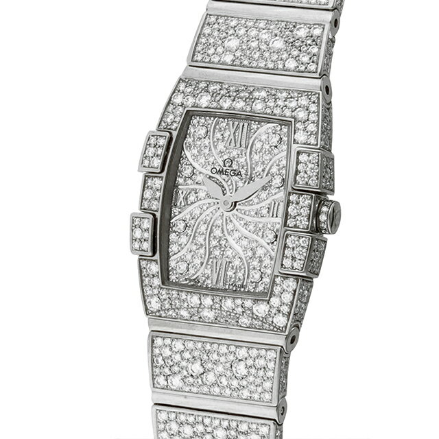 オメガ コンステレーション 20mm クオーツ 腕時計 ブランド レディース ダイヤモンド OMEGA 122.55.19.60.99.001 アナログ ホワイトゴールド 白 スイス製