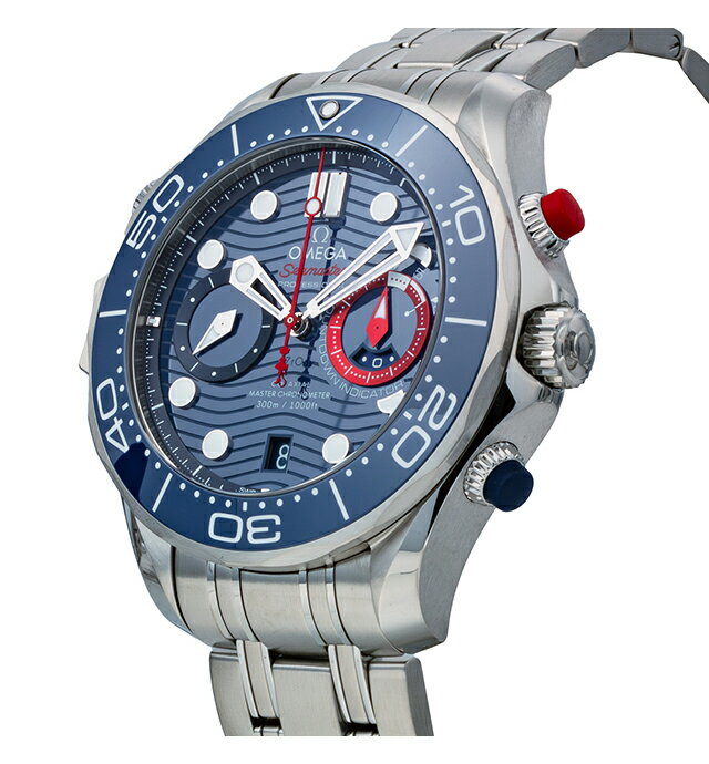 オメガ シーマスター ダイバー 44mm 自動巻き 腕時計 ブランド メンズ クロノグラフ 替えベルト OMEGA 210.30.44.51.03.002 アナログ ブルー スイス製