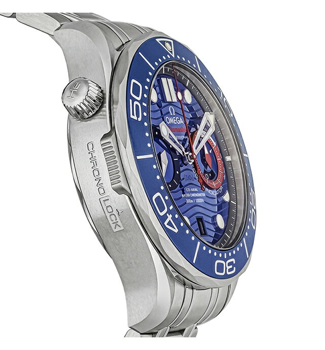オメガ シーマスター ダイバー 44mm 自動巻き 腕時計 ブランド メンズ クロノグラフ 替えベルト OMEGA 210.30.44.51.03.002 アナログ ブルー スイス製
