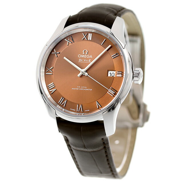オメガ デビル アワービジョン 41mm 自動巻き 腕時計 メンズ 革ベルト OMEGA 433.13.41.21.10.001 アナログ ブラウン ダークブラウン スイス製 プレゼント 実用的