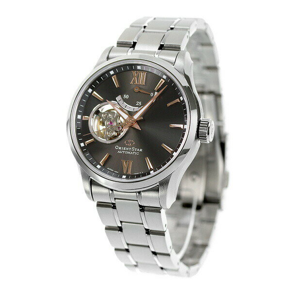 オリエントスター セミスケルトン 自動巻き RK-AT0009N 腕時計 メンズ グレー SEMISKELETON ブランド おしゃれ 防水 プレゼント 男性 実用的