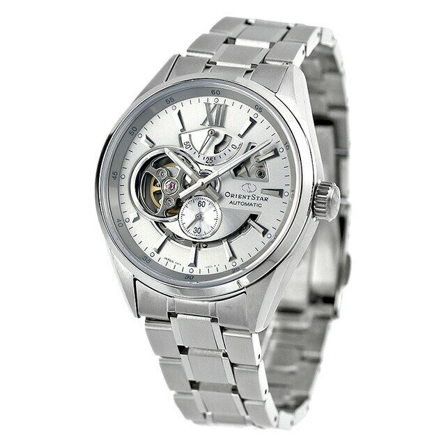 【2月下旬入荷予定予約受付中】 オリエントスター コンテンポラリーコレクション モダンスケルトン 自動巻き 腕時計 メンズ オープンハート ORIENT STAR RK-AV0125S アナログ シルバー 日本製 ブランド おしゃれ 防水 プレゼント 男性 実用的