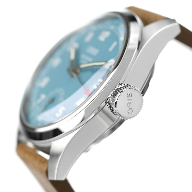 オリス ビッグクラウン キャリバー473 手巻き 腕時計 ブランド メンズ ORIS 01 473 7786 4065-07 5 19 22FC アナログ ブルー オリーブブラウン スイス製 記念品 プレゼント ギフト