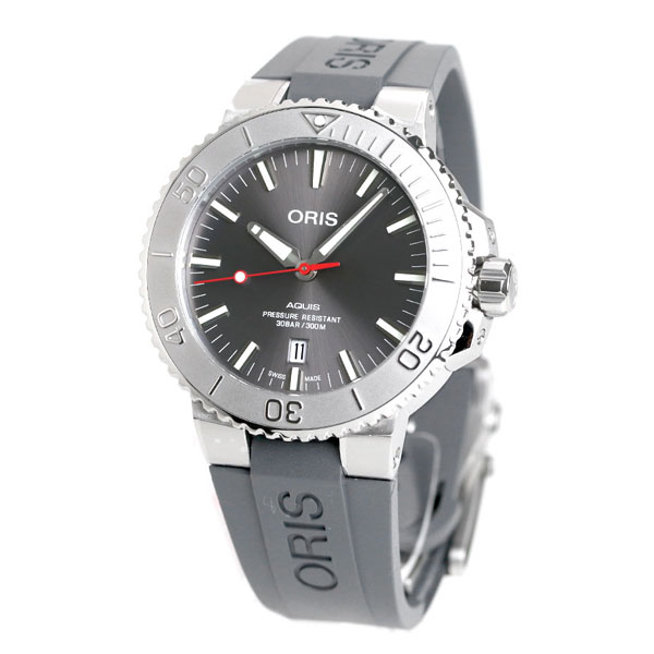 オリス オリス ORIS アクイス デイト レリーフ 43.5mm メンズ 腕時計 ブランド 01 733 7730 4153 07 4 24 63EB 自動巻き 時計 グレー 新品 記念品 ギフト 父の日 プレゼント 実用的