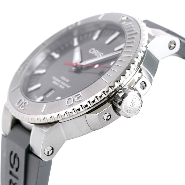 オリス ORIS アクイス デイト レリーフ 43.5mm メンズ 腕時計 ブランド 01 733 7730 4153 07 4 24 63EB 自動巻き 時計 グレー 新品 記念品 プレゼント ギフト