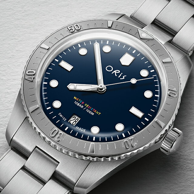 ＼さらに+9倍／ オリス ダイバーズ LFP リミテッドエディション 38mm 自動巻き 腕時計 ブランド メンズ ORIS 01 733 7771 4085-Set アナログ ブルー スイス製