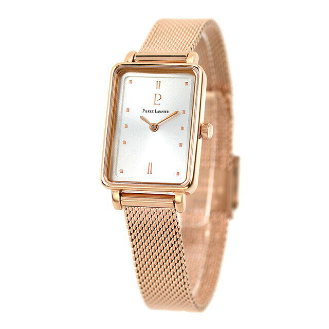 ピエールラニエ アリアン クオーツ 腕時計 ブランド レディース Pierre Lannier P057H925M アナログ シルバー ピンクゴールド フランス製 プレゼント ギフト