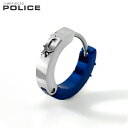 \さらに+4倍★今だけ!!/ ポリス ピアス メンズ ブランド POLICE ステンレススチール フープ 片耳用 GE2102530 シルバー ブルー アクセサ...