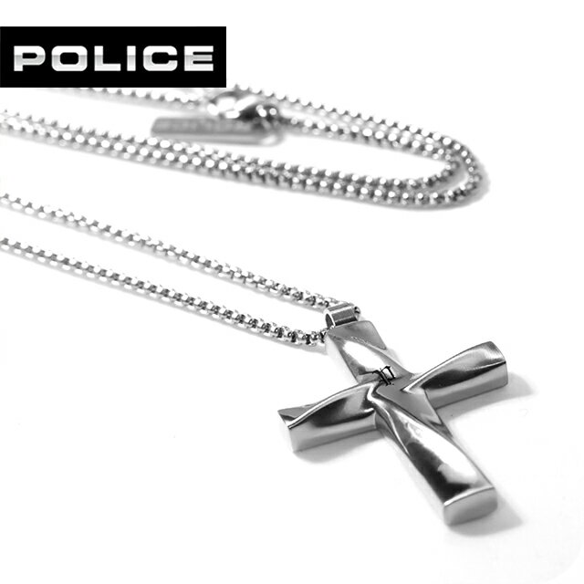 ポリス ネックレス メンズ ブランド POLICE CONTORTO 十字架 クロス GN0081704 シルバー アクセサリー