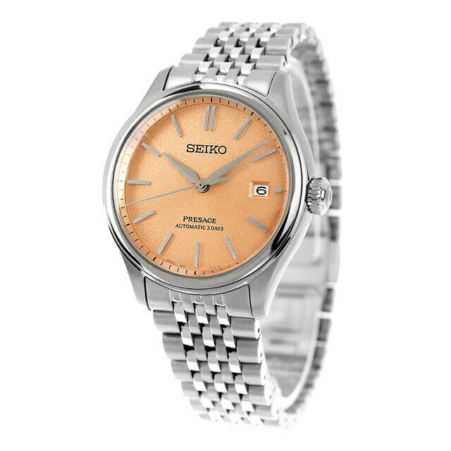 セイコー プレザージュ Classic Series 自動巻き 腕時計 メンズ コアショップ専用 流通限定 SEIKO PRESAGE SARX125 アナログ 洗柿（だいだい） 日本製 高級 ブランド おしゃれ 防水 プレゼント 男性 実用的