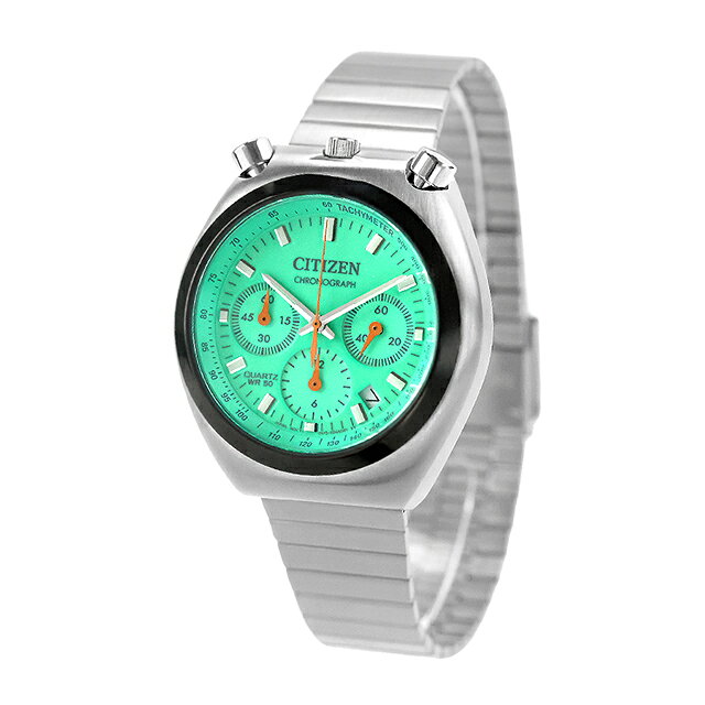 Infinitownのシチズン コレクション レコードレーベル PLAYGROUND Edition 特定店限定モデル TSUNO CHRONO クオーツ 腕時計 ブランド メンズ 流通限定 数量限定 クロノグラフ CITIZEN RECORD LABEL AN3660-73X アナログ グリーン おしゃれ 防水 プレゼント 男性 実用的｜アングル2