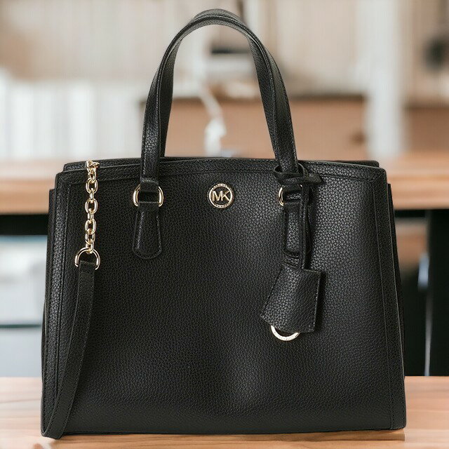 yyΉz }CPR[X MICHAEL KORS 30F2G7CS2T 001 BLACK V^ Tb`F ~fBA 2WAY V_[EnhobO NX{fB ubN fB[X CHANTAL MEDIUM SATCHEL uh