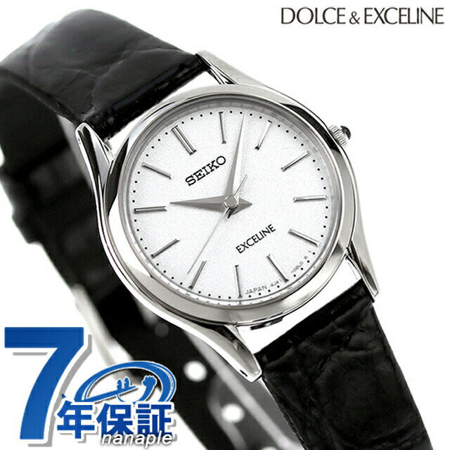 セイコー ドルチェ＆エクセリーヌ 腕時計（レディース） SEIKO エクセリーヌ クオーツ レディース SWDL209 DOLCE＆EXCELINE 腕時計 ブランド シルバー×ブラック レザーベルト プレゼント ギフト