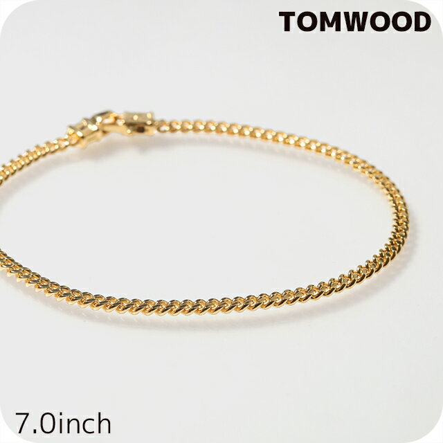 Silver - トムウッド ブレスレット メンズ レディース ブランド TOMWOOD Curb Bracelet M Gold 7.0inch 100258 ゴールド アクセサリー