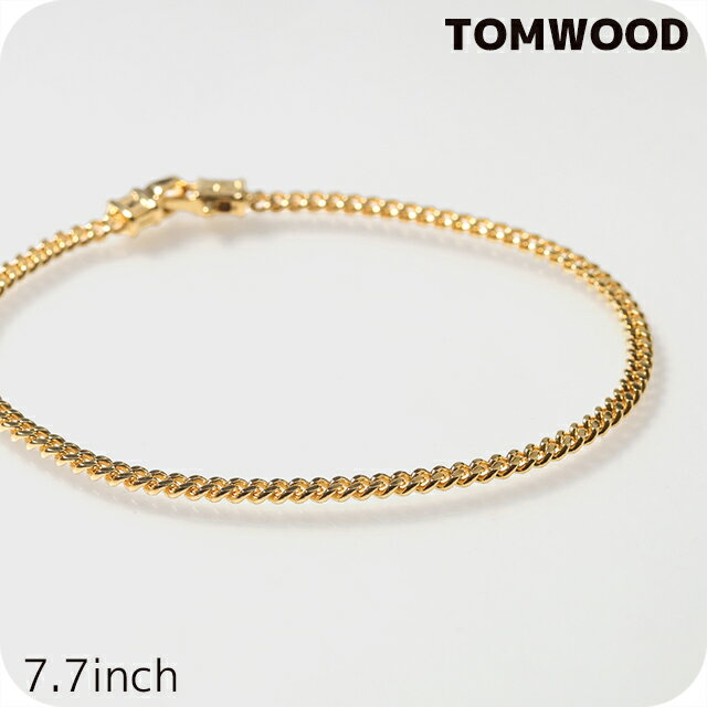 Rakuten - トムウッド ブレスレット メンズ レディース ブランド TOMWOOD Curb Bracelet M Gold 7.7inch 100258 ゴールド アクセサリー