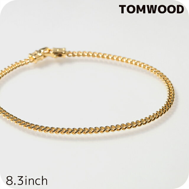 Silver - トムウッド ブレスレット メンズ レディース ブランド TOMWOOD Curb Bracelet M Gold 8.3inch 100258 ゴールド アクセサリー