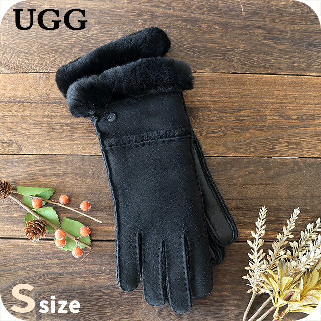 �������+9�ܡ��ݥ����UP�� ���� ���� ��ǥ����� �֥��� UGG SHEEPSKIN SEAMED GLOVE S������ 17371 Black ��ʪ