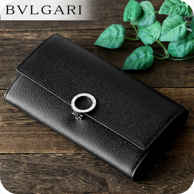 M - ブルガリ 長財布 メンズ レディース ブランド BVLGARI レザー 30414GRAIN BLK ブラック