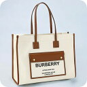 バ−バリ− トートバッグ レディース ブランド BURBERRY 8044129 ホワイト/ブラウン(4)
