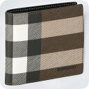 \スーパーSALE★最大さらに+9倍/ バ-バリ- 二つ折り財布 メンズ ブランド BURBERRY チェック 8052802 ブラウン/ブラック