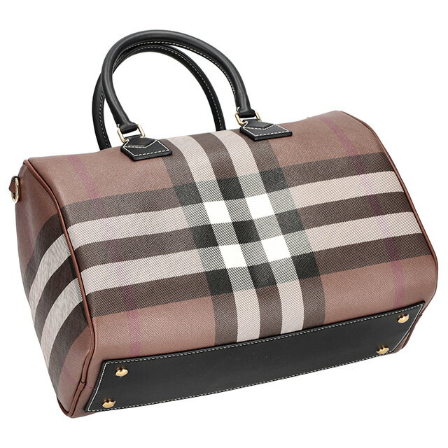 バ−バリ− ハンドバッグ レディース ブランド BURBERRY チェック 8069662 ブラウン