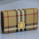 \さらに+4倍★今だけ!!/ バ−バリ− 三つ折り財布 レディース ブランド BURBERRY チェック 8070416 ベージュ