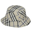バ−バリ− ハット メンズ レディース ブランド BURBERRY チェック 8085725 L ベージュ