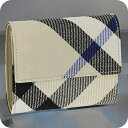 \スーパーSALE★最大さらに+9倍/ バ-バリ- 三つ折り財布 メンズ ブランド BURBERRY チェック 8086005 ベージュ