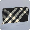 \スーパーSALE★最大さらに+9倍/ バ-バリ- 長財布 メンズ ブランド BURBERRY チェック 8089510 ブラック/アイボリー